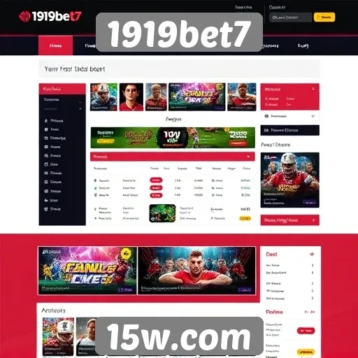 Interface e usabilidade do site 1919bet7
