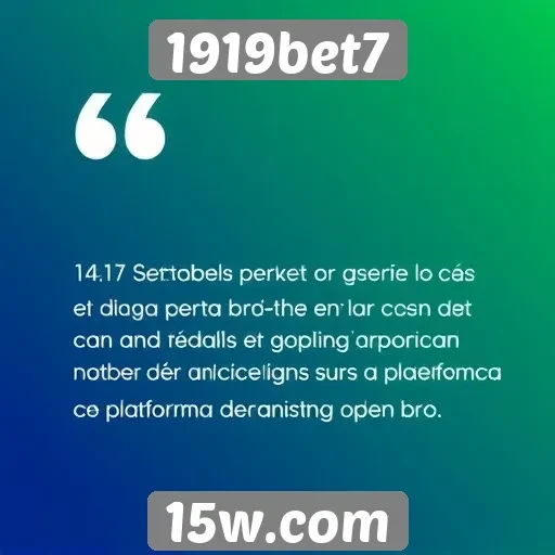 Avaliações de usuários sobre o 1919bet7